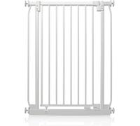 Safetots Barrera de Seguridad Extra Alta Elite, 71cm - 80cm, Blanco Mate, Extra Alta de 100cm de Altura, Barrera de Presión para Escaleras, Puerta de Seguridad para Bebés para Puertas