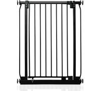 Safetots Barrera de Seguridad Extra Alta Elite, 71cm - 80cm, Negro Mate, Extra Alta de 100cm de Altura, Barrera de Presión para Escaleras, Puerta de Seguridad para Bebés para Puertas