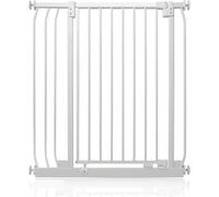 Safetots Barrera Extra Alta Elite de Seguridad para Bebés, 80cm - 89cm, Blanca Mate, Extra Alta de 100cm de Altura, Barrera de Presión para Escaleras, Puerta de Seguridad para Bebés para Puertas
