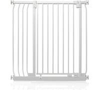 Safetots Barrera Extra Alta Elite de Seguridad para Bebés, 89cm - 98cm, Blanca Mate, Extra Alta de 100cm de Altura, Barrera de Presión para Escaleras, Puerta de Seguridad para Bebés para Puertas