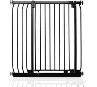 Safetots Barrera Extra Alta Elite de Seguridad para Bebés, 89cm - 98cm, Negra Mate, Extra Alta de 100cm de Altura, Barrera de Presión para Escaleras, Puerta de Seguridad para Bebés para Puertas
