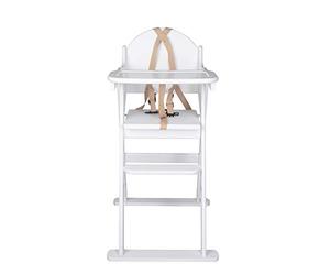 Safetots Deluxe Putaway Trona Plegable de Madera, Blanca, Silla alta para bebé y niño pequeño, Preensamblada, Elegante, Práctica y Ahorro de Espacio