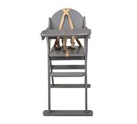 Safetots Deluxe Putaway Trona Plegable de Madera, Gris, Silla alta para bebé y niño pequeño, Preensamblada, Elegante, Práctica y Ahorro de Espacio