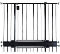 Safetots Puerta de Pasillo Extra Ancha, 97cm - 103cm, Negra, Barrera de seguridad a presión para pasillos y espacios amplios, Instalación fácil