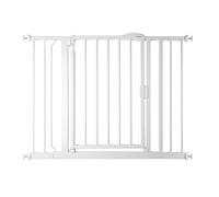 Safetots Puerta de Seguridad Autoajustable con Cierre Automático, 103,8cm - 110,8cm, Blanca, Puerta de Bebé con Cierre Automático, Barrera de Seguridad para Niños Pequeños, Instalación Fácil