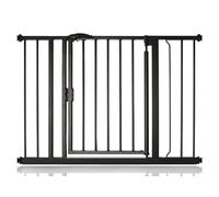 Safetots Puerta de Seguridad Autoajustable con Cierre Automático, 103,8cm - 110,8cm, Negra Mate, Puerta de Bebé con Cierre Automático, Barrera de Seguridad para Niños Pequeños, Instalación Fácil