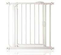 Safetots Puerta de Seguridad autoajustable con Cierre automático, 75 cm - 82 cm, Blanco, Puerta de bebé con Cierre automático, Barrera de Seguridad para niños pequeños, Instalación fácil
