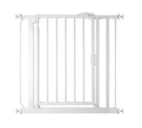 Safetots Puerta de Seguridad Autoajustable con Cierre Automático, 82,2cm - 89,2cm, Blanca, Puerta de Bebé con Cierre Automático, Barrera de Seguridad para Niños Pequeños, Instalación Fácil