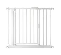 Safetots Puerta de Seguridad Autoajustable con Cierre Automático, 89,4cm - 96,4cm, Blanca, Puerta de Bebé con Cierre Automático, Barrera de Seguridad para Niños Pequeños, Instalación Fácil