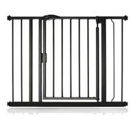 Safetots Puerta de Seguridad Autoajustable con Cierre Automático, 96,6cm - 103,6cm, Negra Mate, Puerta de Bebé con Cierre Automático, Barrera de Seguridad para Niños Pequeños, Instalación Fácil