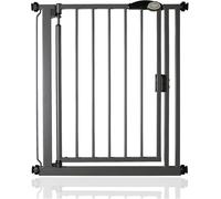 Safetots Puerta de Seguridad Autoajustable con Cierre Automático, Estrecha, 68.5cm - 75cm, Gris Grafito, Puerta de bebé con Cierre automático, Barrera de Seguridad para niños pequeños