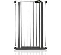 Safetots Puerta de Seguridad de Metal Extra alta con Ajuste a Presión, 68.5 cm - 75 cm, Gris grafito, Altura de 104 cm, Puerta de escalera extralta, Puerta de bebé extralta, Instalación fácil