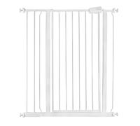 Safetots Puerta de Seguridad de Metal Extra alta con Ajuste a Presión, 87.9 cm - 95.5 cm, Blanco, Altura de 104 cm, Puerta de Escalera extralta, Puerta de bebé extralta, Instalación fácil