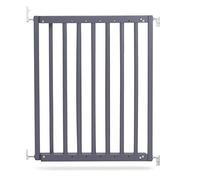 Safetots Puerta de Seguridad para la parte superior de la escalera, de ajuste mediante tornillos, de madera gris, 63.5 cm - 105.5 cm, Puerta de seguridad para bebés de madera