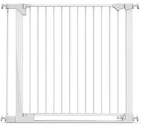 Safetots Puerta De Seguridad SafeStep, Blanca, 103cm - 110cm, Puerta de Seguridad Extra Baja, Puerta Extra Ancha de 81cm, Puerta Extra Ancha para Escaleras Pasillos y Puertas Bebés y Niños Pequeños