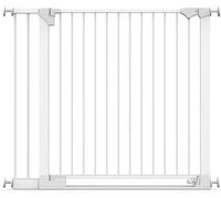 Safetots Puerta De Seguridad SafeStep, Blanca, 110cm - 117cm, Puerta de Seguridad Extra Baja, Puerta Extra Ancha de 81cm, Puerta Extra Ancha para Escaleras Pasillos y Puertas Bebés y Niños Pequeños
