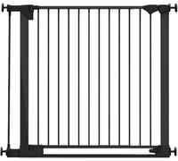 Safetots Puerta De Seguridad SafeStep, Negra, 103cm - 110cm, Puerta de Seguridad Extra Baja, Puerta Extra Ancha de 81cm, Puerta Extra Ancha para Escaleras Pasillos y Puertas Bebés y Niños Pequeños