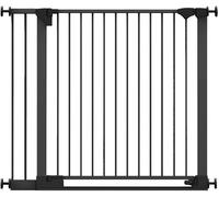 Safetots Puerta De Seguridad SafeStep, Negra, 110cm - 117cm, Puerta de Seguridad Extra Baja, Puerta Extra Ancha de 81cm, Puerta Extra Ancha para Escaleras Pasillos y Puertas Bebés y Niños Pequeños