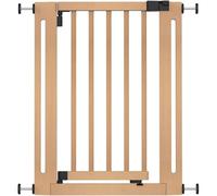 Safetots Puerta Elegante de Seguridad De Madera, Natural, 63cm - 71cm, Puerta de Seguridad con Ajuste por Presión, Puerta para Bebés para Escaleras, Pasillos y Puertas