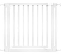 Safetots Puerta Elegante de Seguridad De Madera, Blanca, 87cm - 95cm, Puerta de Seguridad con Ajuste por Presión, Puerta Extra Ancha de 65cm, Puerta de Una Sola Pieza Extra Ancha para Escaleras
