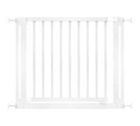 Safetots Puerta Elegante de Seguridad De Madera, Blanca, 95cm - 103cm, Puerta de Seguridad con Ajuste por Presión, Puerta Extra Ancha de 73cm, Puerta de Una Sola Pieza Extra Ancha para Escaleras