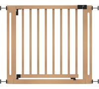 Safetots Puerta Elegante de Seguridad De Madera, Natural, 87cm - 95cm, Puerta de Seguridad con Ajuste por Presión, Puerta Extra Ancha de 65cm, Puerta de Una Sola Pieza Extra Ancha para Escaleras