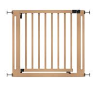 Safetots Puerta Elegante de Seguridad De Madera, Natural, 87cm - 95cm, Puerta de Seguridad con Ajuste por Presión, Puerta Extra Ancha de 65cm, Puerta de Una Sola Pieza Extra Ancha para Escaleras