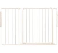 Safetots Separador de Ambientes de Múltiples Paneles, Hasta 115cm de Ancho, Blanca, 70cm de Altura, Divisor de Ambiente con Puerta para Bebés y Niños Pequeños, Instalación Fácil