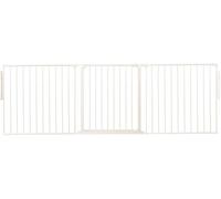 Safetots Separador de Ambientes de Múltiples Paneles, Hasta 226cm de Ancho, Blanca, 70cm de Altura, Divisor de Ambiente con Puerta para Bebés y Niños Pequeños, Instalación Fácil