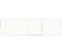 Safetots Separador de Ambientes de Múltiples Paneles, Hasta 259cm de Ancho, Blanca, 70cm de Altura, Divisor de Ambiente con Puerta para Bebés y Niños Pequeños, Instalación Fácil