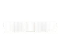 Safetots Separador de Ambientes de Múltiples Paneles, Hasta 370cm de Ancho, Blanca, 70cm de Altura, Divisor de Ambiente con Puerta para Bebés y Niños Pequeños, Instalación Fácil