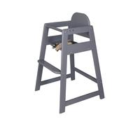 Safetots Simply - Silla alta apilable de madera, gris, trona para bebés y niños pequeños, elegante y práctica, trona para tu hogar o silla alta que ahorra espacio para restaurante