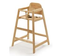 Safetots Simply Silla Alta de Madera Apilable, Natural, Silla alta para bebé y niño pequeño, Elegante y Práctica, Silla alta para bebé para tu hogar o Silla alta Ahorro de Espacio para Restaurantes