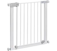 Safety 1st Auto Close, Barrera Seguridad Infantil 73-80 cm, Blanca | Ampliable hasta 136 cm, Cierre Automático, Apertura con Una Mano, Sin Tornillos, Doble Bloqueo