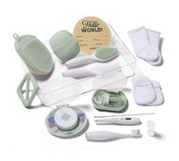 Safety 1st Baby's 1st Welcome Home Health and Grooming Kit, 12 piezas de cuidado del recién nacido con lima eléctrica de uñas y caja de almacenamiento