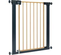 Safety 1st Easy Close Metal, Barrera Seguridad Niños Escalera Presión, 73-80cm (máx. 108cm), Valla Seguridad Infantil Fácil Cierre, Abre 1 Mano, Sin Tornillos, Doble Bloqueo, Efecto Madera