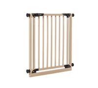 Safety 1st Essential Puerta de Madera, Puerta de Seguridad Extensible, para Escaleras a Presión, Puerta Infantil Adecuada También para Perros, 6 Meses - 2 Años, Madera Natural