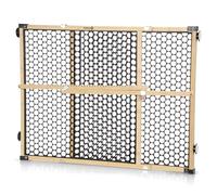 Safety 1st Puerta de bebé de bambú para Puertas, Puerta sin Taladro con Puerta, Puertas para Perros, se Adapta a 28-42 Pulgadas, 24 Pulgadas de Alto, bambú y Negro