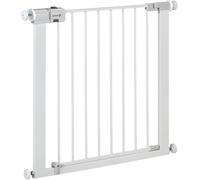 Safety 1st SecureTech, Barrera Seguridad Infantil 73-80 cm, Blanca | Valla Seguridad Infantil de Cierre Fácil, Ampliable hasta 136 cm, Apertura con Una Mano, Sin Tornillos, Doble Bloqueo