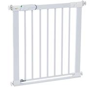 Safety 1st SecureTech Flat Step Practical Safety Metal Gate with Thin Step Over Bar, Ideal for Kids and Pets, 73 to 80 cm, White