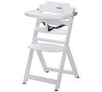 Safety 1st Timba Trona de madera con bandeja, Trona evolutiva para niños 6 meses - 10 años (30 kg), Regulable an altura,color Blanco