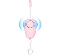 Safety Alarm Keychain, Portable Sound Siren, Rechargeable Security Alarms, Anti Theft Alert Keychains, Cute Personal Device for Women, Men, Children, Elderly, Commuters, 2.64x1.61x0.83 Inches