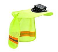 Safety Cap Fan With Visor And Neck Shield - Cooling Protective Hard Hat, Outdoor Work Accessory | For Construction Gardening Fishing Hiking Climbing Camping Industry Use, Construction Helmet Fan, Cool
