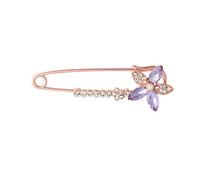 Safety Cardigan Scarf Tie Pin Creative Crystal Brooches Shawl Rhinestone Boutonniere Lapel Pins
