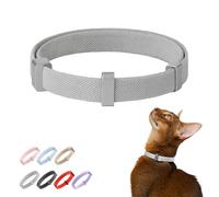 Safety Cat Collar Pro - Diseño de premiación US IDA Gold, collar elástico de liberación rápida con hebilla que no se rompe - Ligero para gatitos todos los gatos pequeños y grandes (plata glaciar, S