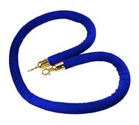 Safety Crowd Control Queue Line Barrier Rope,Velvet Hanging Stanchion Rope Foam Core, VIP Entry Divider Rope for Bank Hotel Hospital(Blue,2.2m/7.2ft/86.6inch)