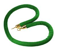 Safety Crowd Control Queue Line Barrier Rope,Velvet Hanging Stanchion Rope Foam Core, VIP Entry Divider Rope for Bank Hotel Hospital(Green,2m/6.6ft/79inch)