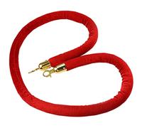 Safety Crowd Control Queue Line Barrier Rope,Velvet Hanging Stanchion Rope Foam Core, VIP Entry Divider Rope for Bank Hotel Hospital(Red,1.2m/4ft/47inch)