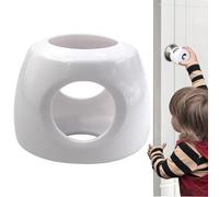 Safety Door Knob Covers - 6.5x6.5x5.5cm Child Proof Door Handle Locks For Proofing Home, Easy Install Transparent Knob Protector To Prevent Opening Doors, Durable Safety Cover Fo