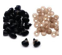 Safety Eyes - 400 narices de seguridad para animales de ganchillo de 6 mm a 18 mm, nariz negra, triángulo amigurumi para muñecas, juguetes, accesorios para manualidades, decoraciones de Halloween (13